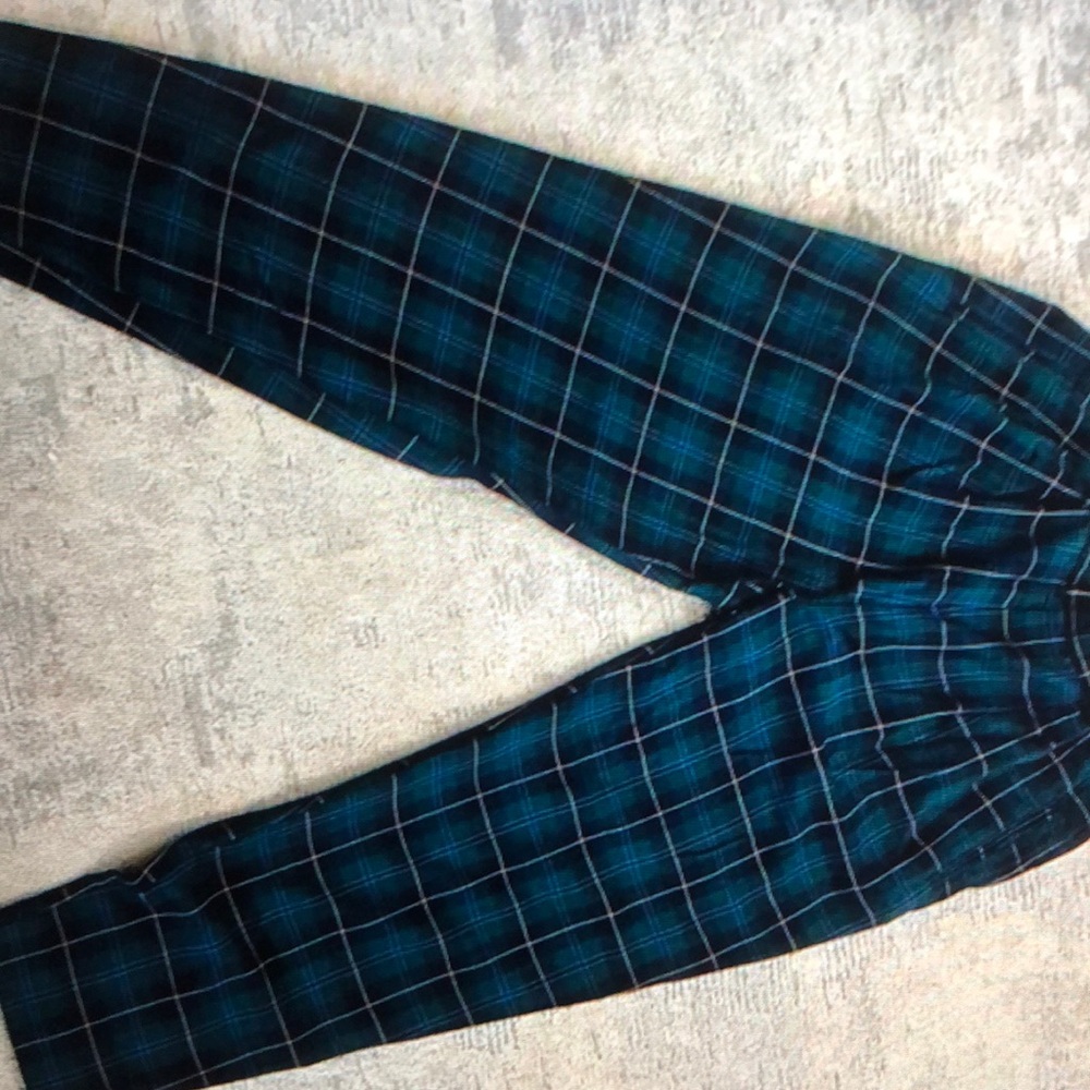 VTG limited plaid check high rise pleated Golfer pants